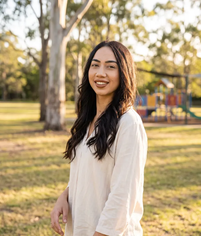 Michelle Wheller smiling in a sunny park
